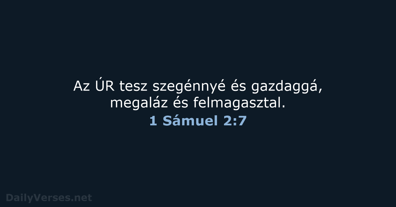 1 Sámuel 2:7 - UF