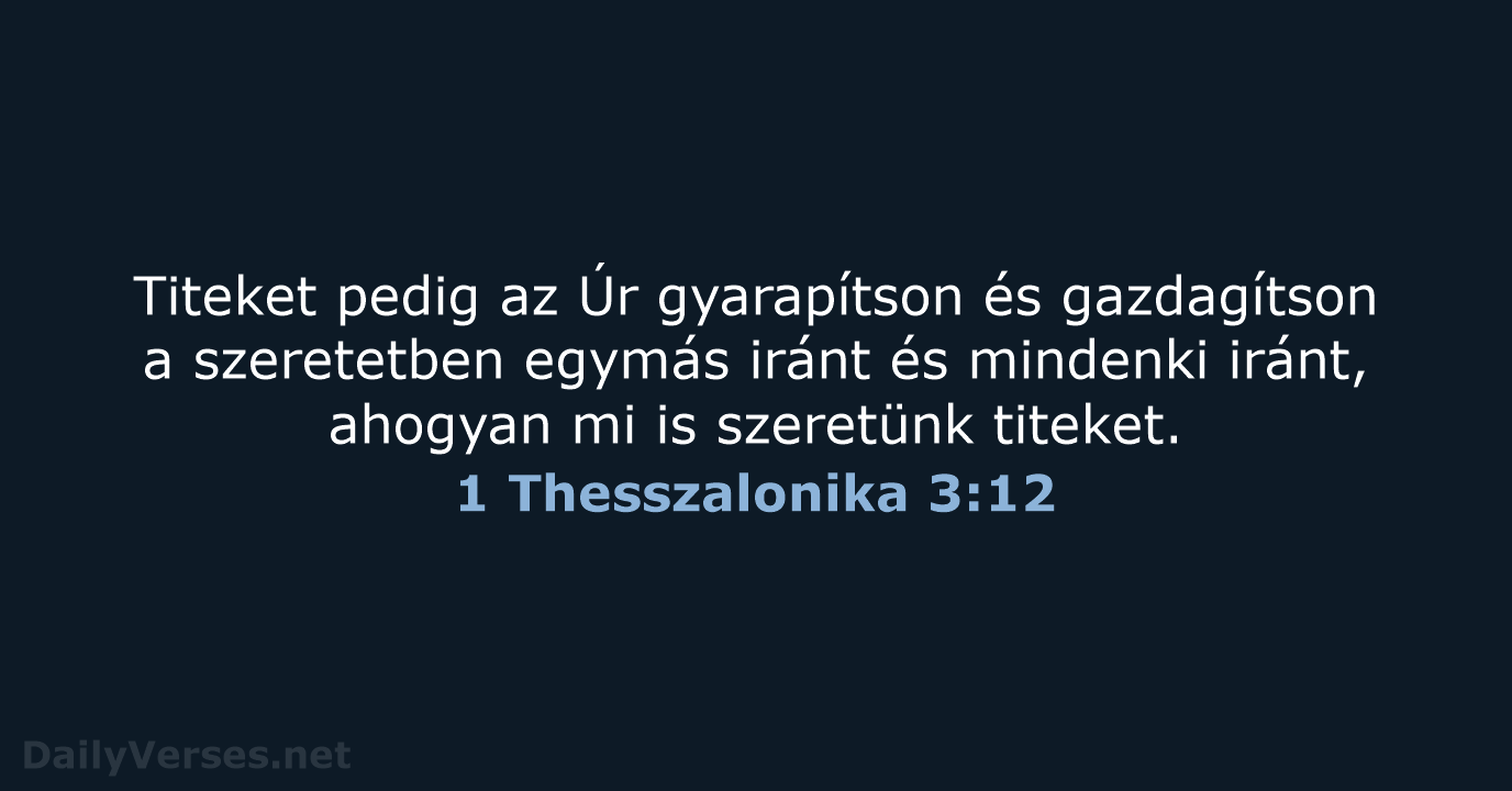 1 Thesszalonika 3:12 - UF