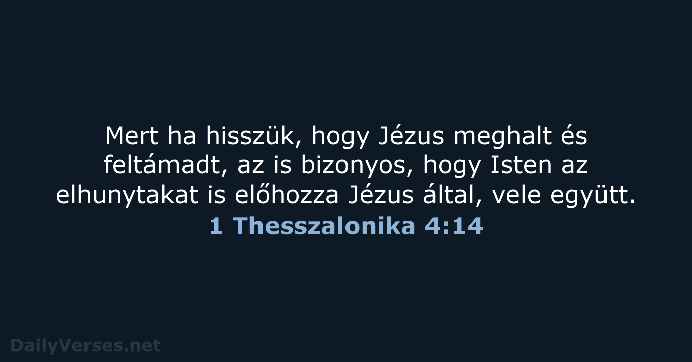 1 Thesszalonika 4:14 - UF