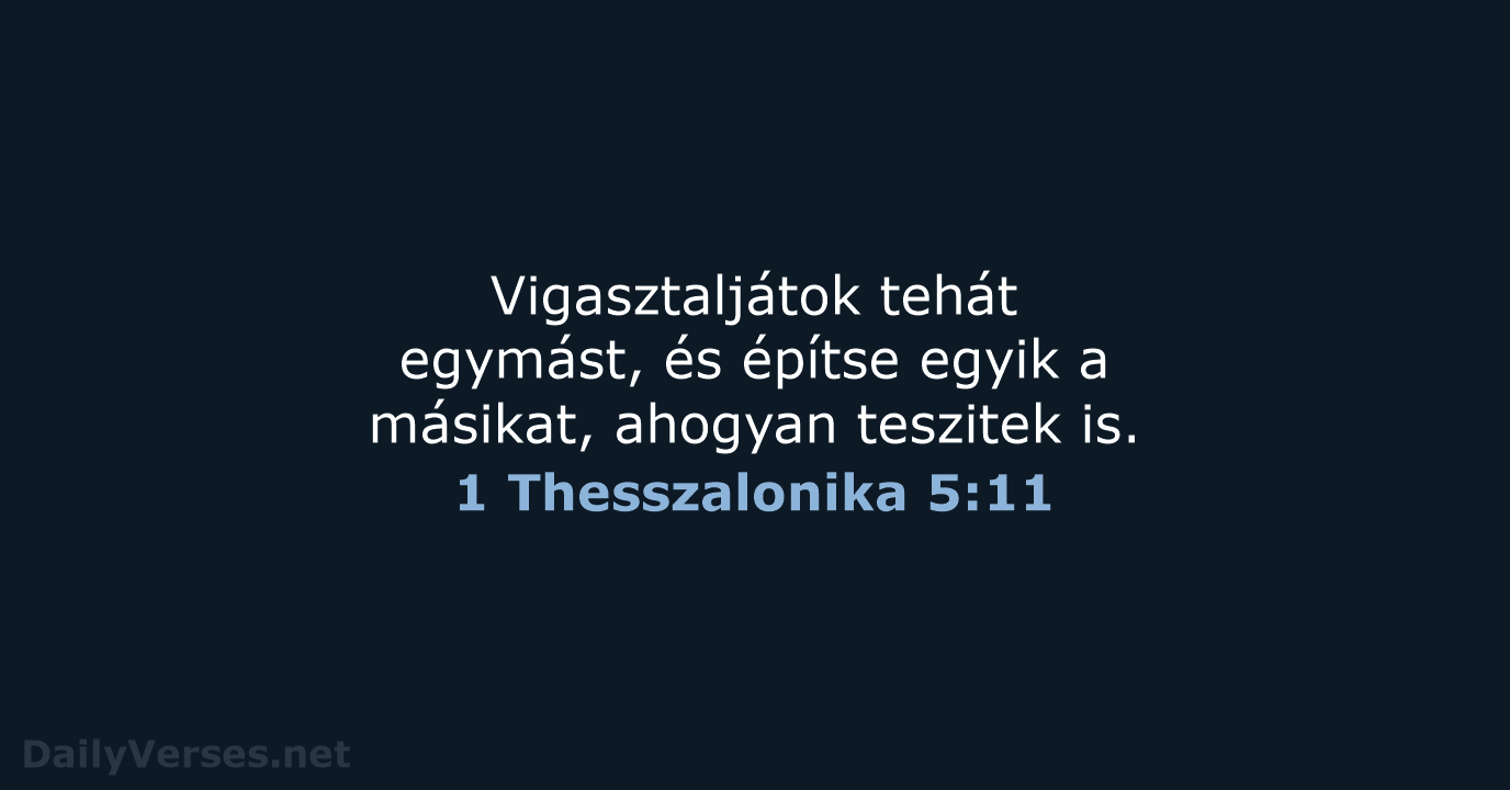 1 Thesszalonika 5:11 - UF