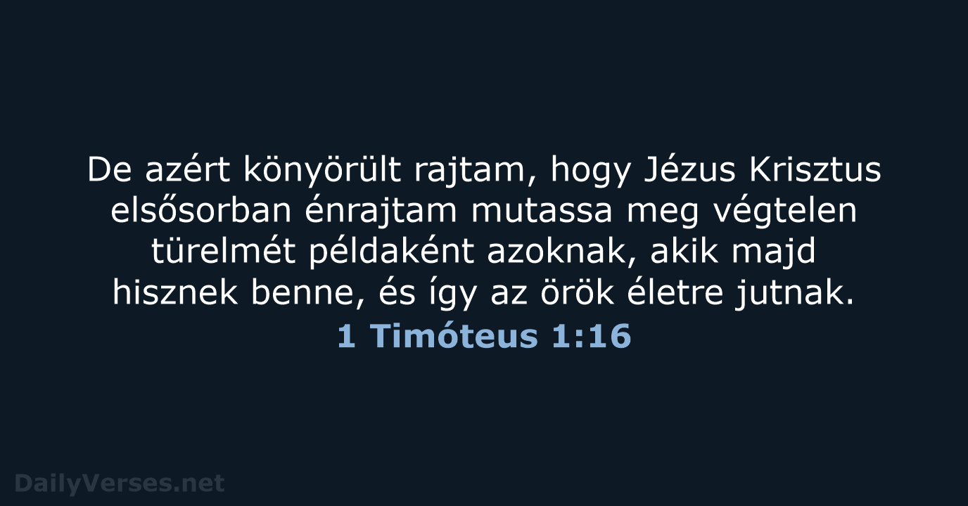 1 Timóteus 1:16 - UF