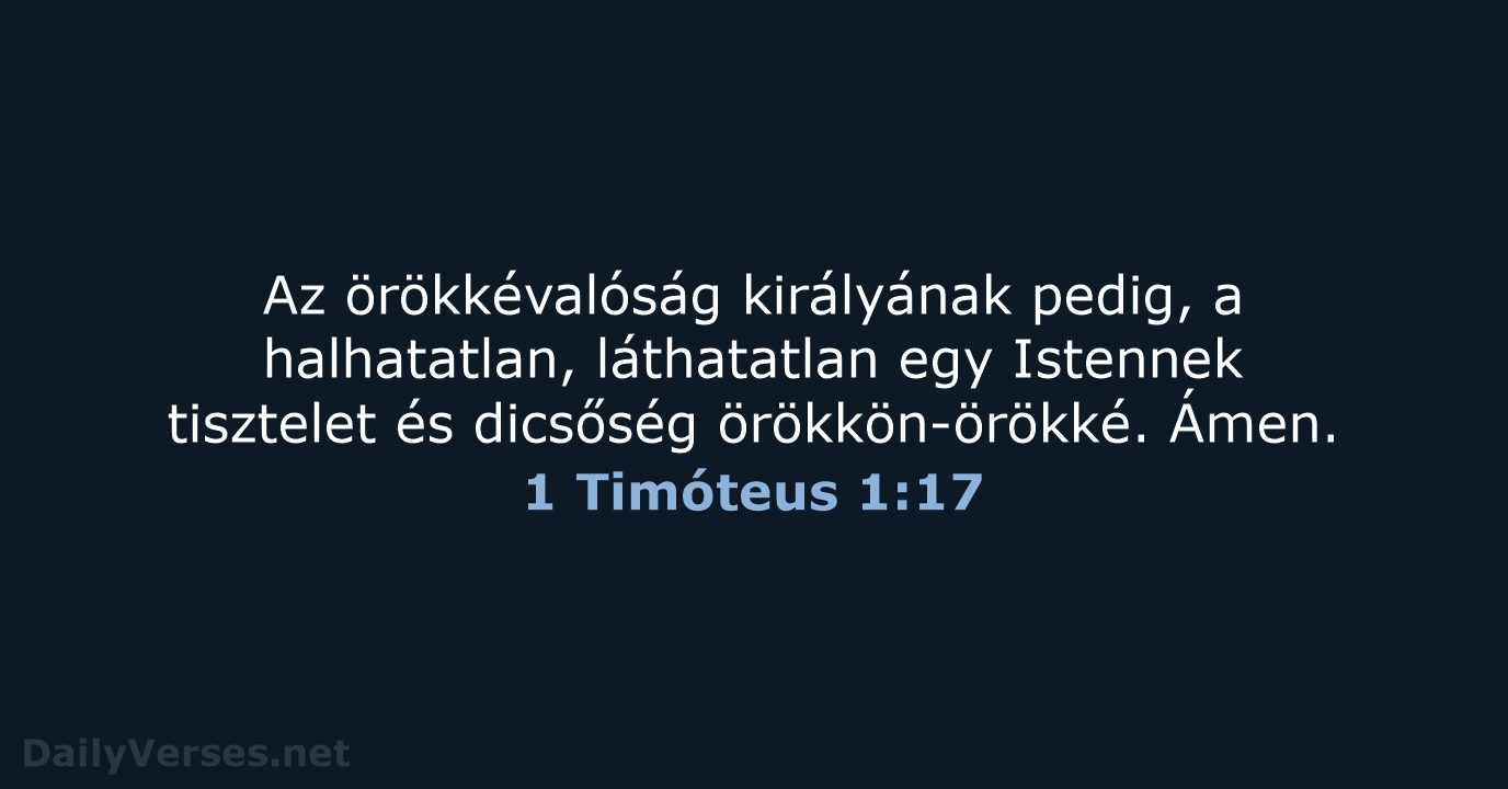 1 Timóteus 1:17 - UF