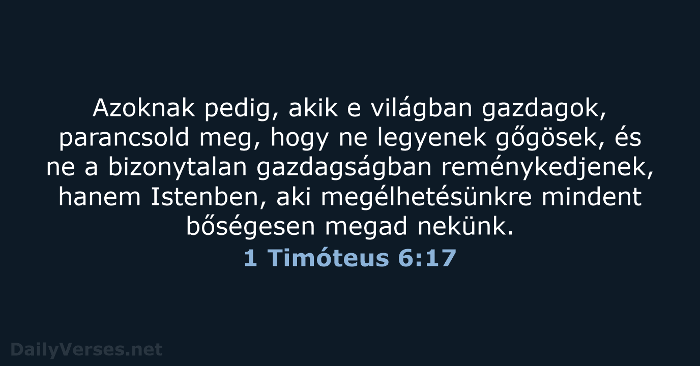 1 Timóteus 6:17 - UF