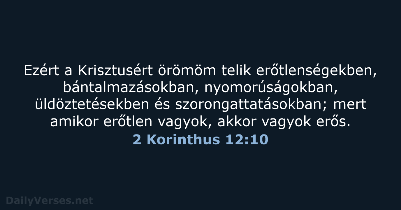 2 Korinthus 12:10 - UF