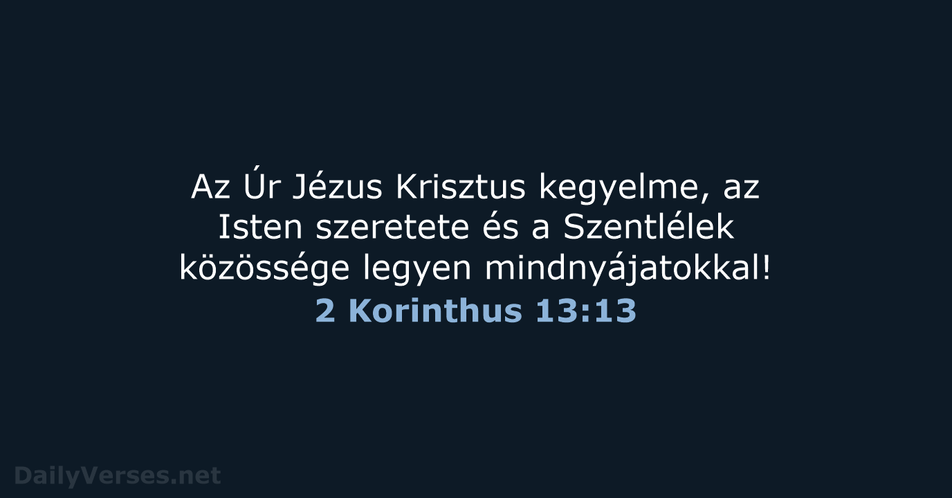 2 Korinthus 13:13 - UF