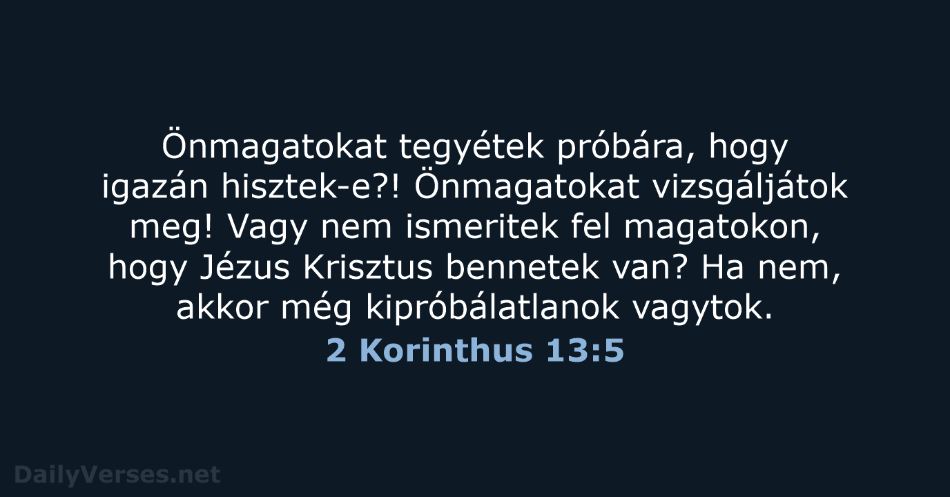 2 Korinthus 13:5 - UF