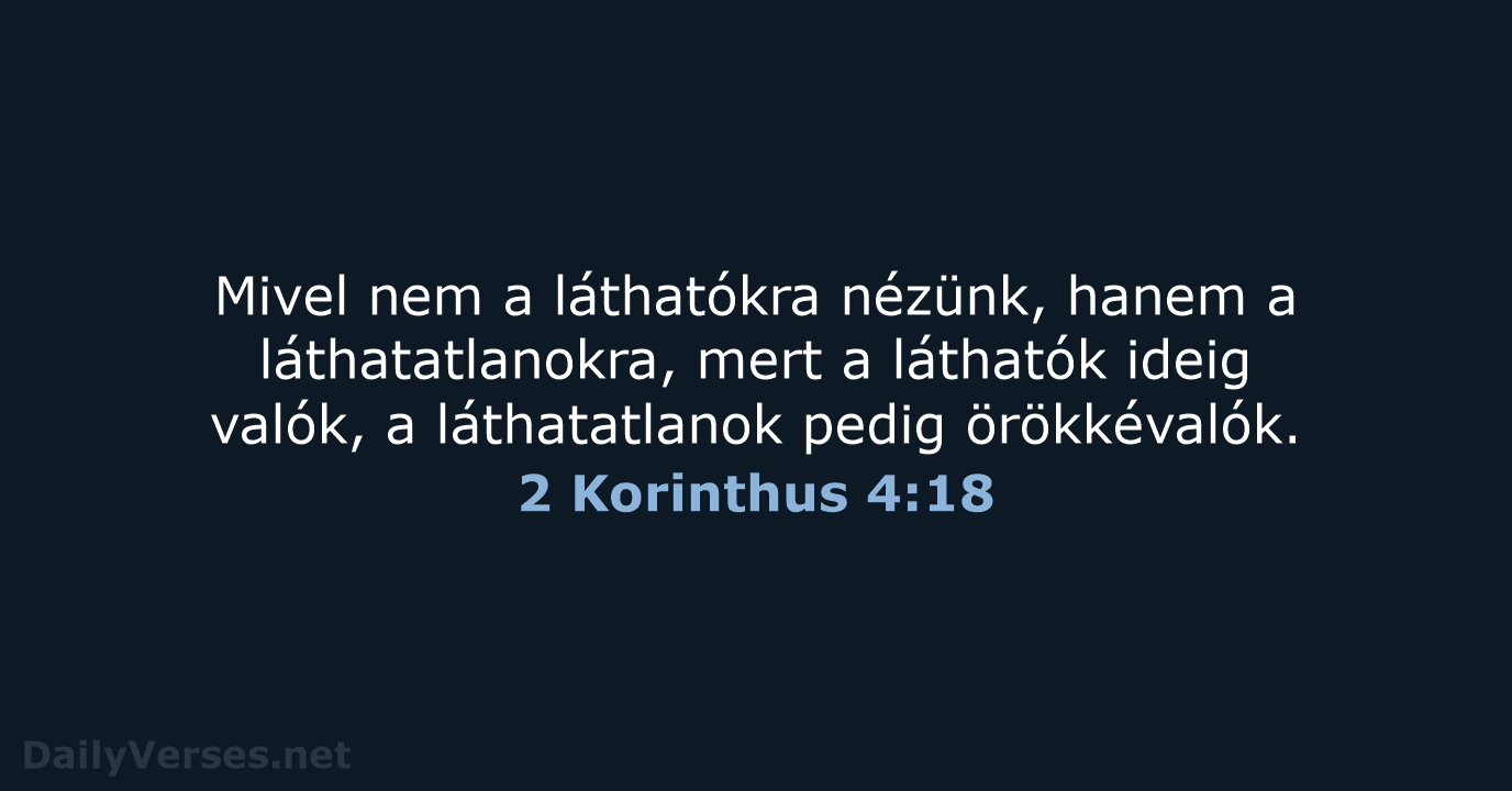 2 Korinthus 4:18 - UF