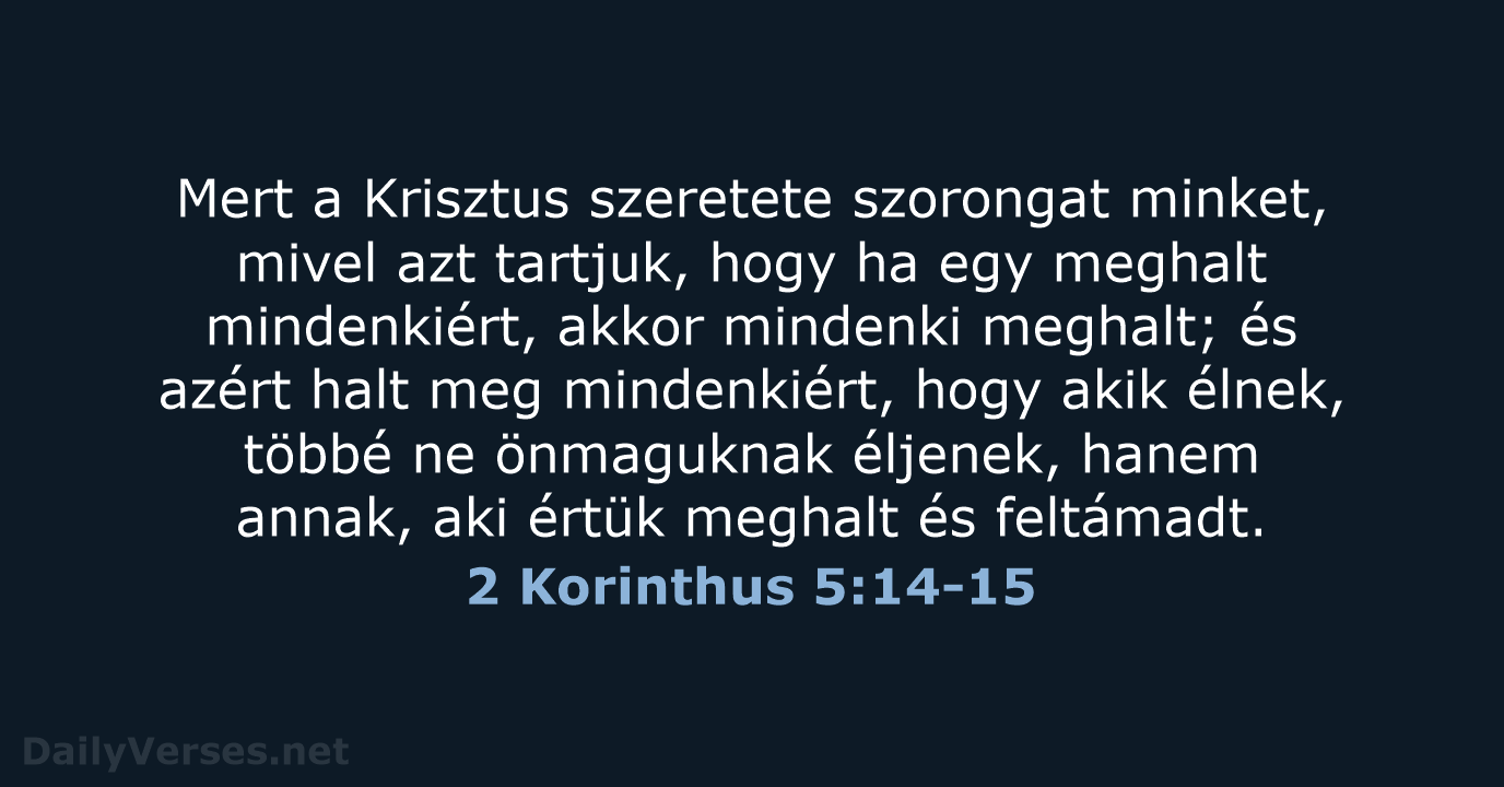 2 Korinthus 5:14-15 - UF