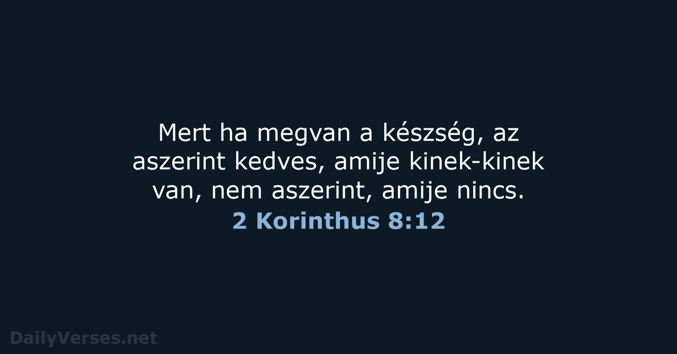 2 Korinthus 8:12 - UF