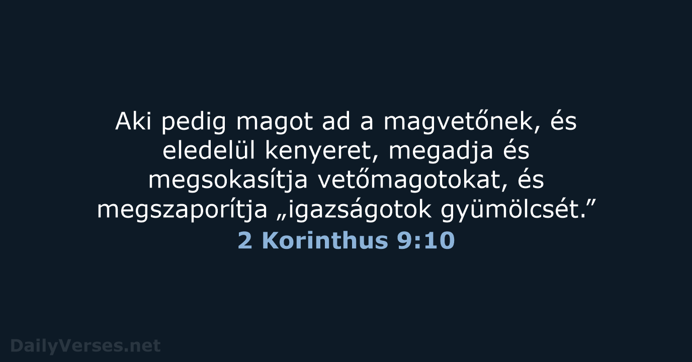 2 Korinthus 9:10 - UF