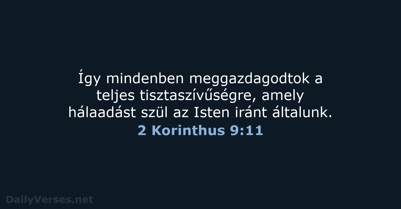 2 Korinthus 9:11 - UF