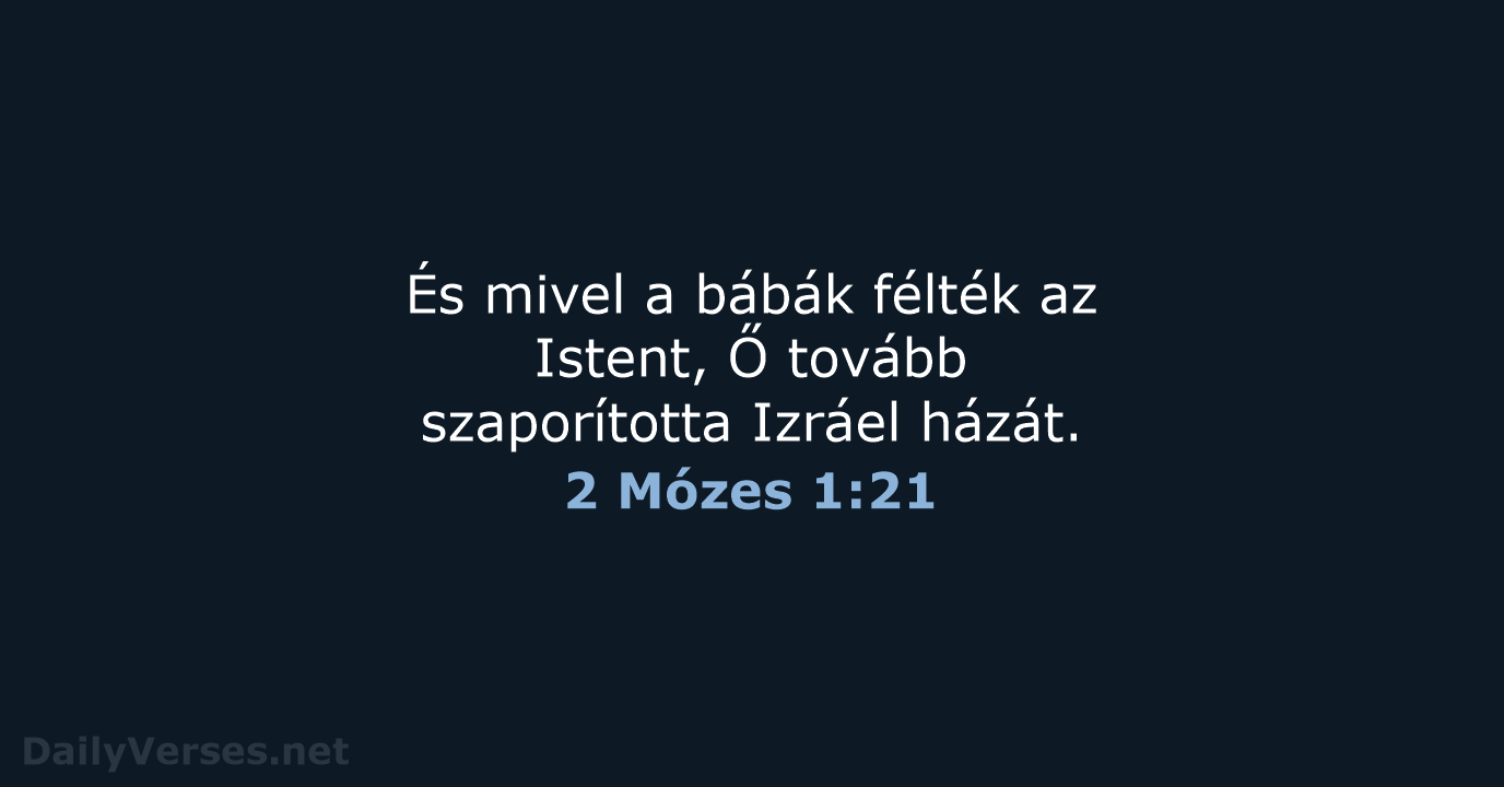 2 Mózes 1:21 - UF