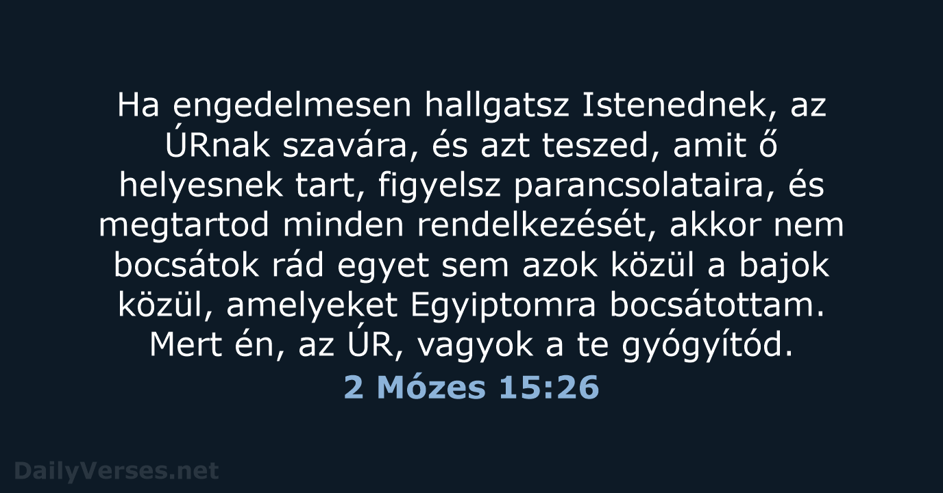 2 Mózes 15:26 - UF