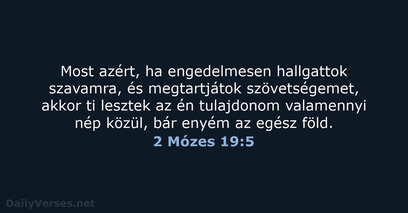 2 Mózes 19:5 - UF