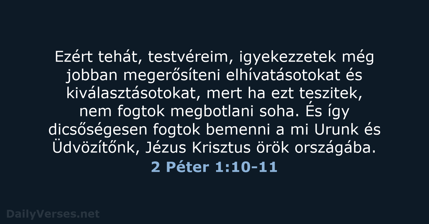 2 Péter 1:10-11 - UF