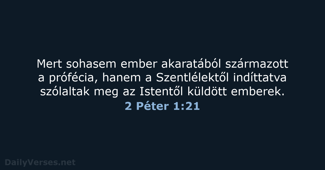 2 Péter 1:21 - UF