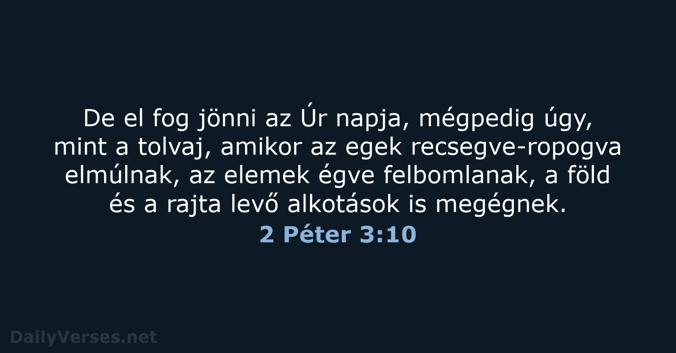 2 Péter 3:10 - UF