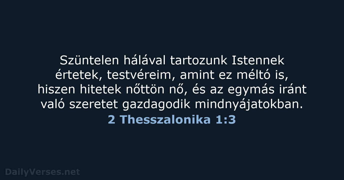 2 Thesszalonika 1:3 - UF