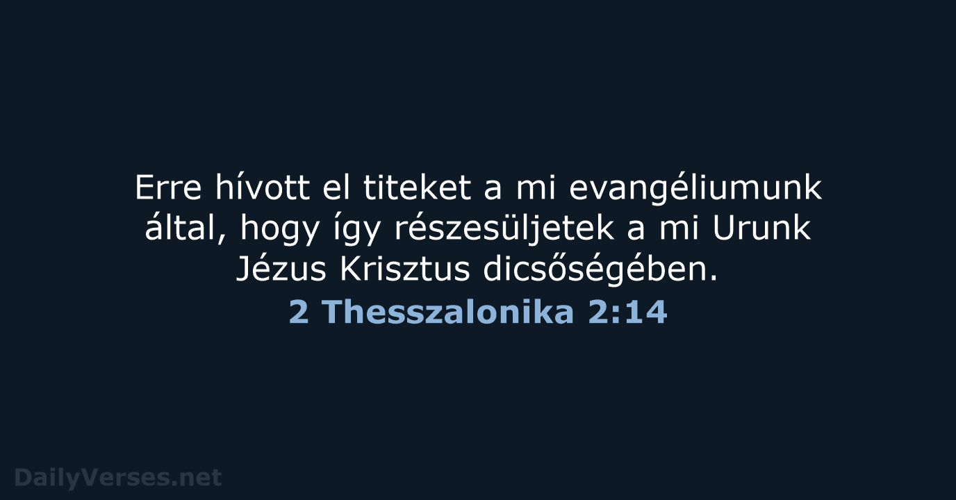 2 Thesszalonika 2:14 - UF