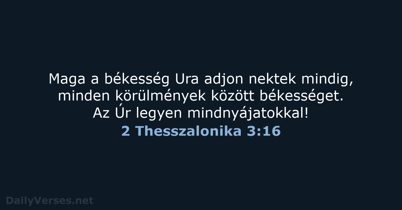 2 Thesszalonika 3:16 - UF