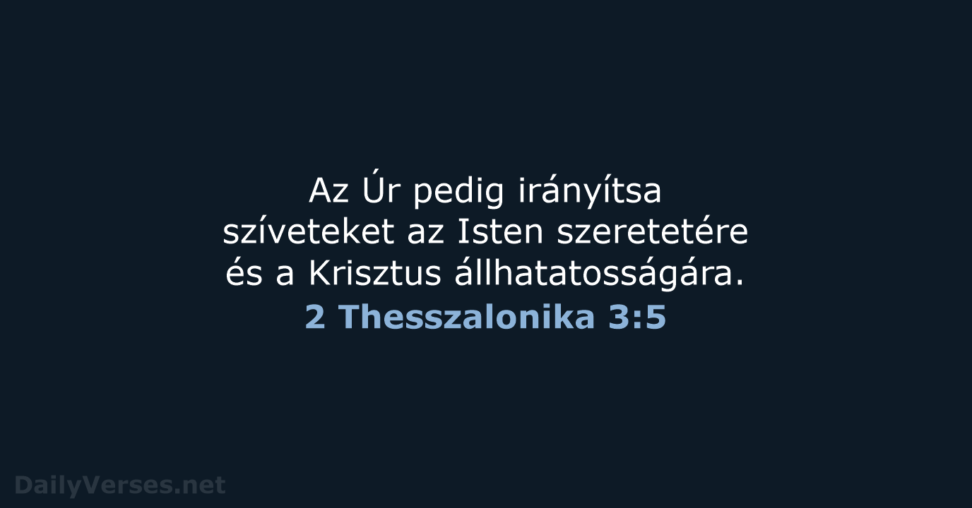 2 Thesszalonika 3:5 - UF