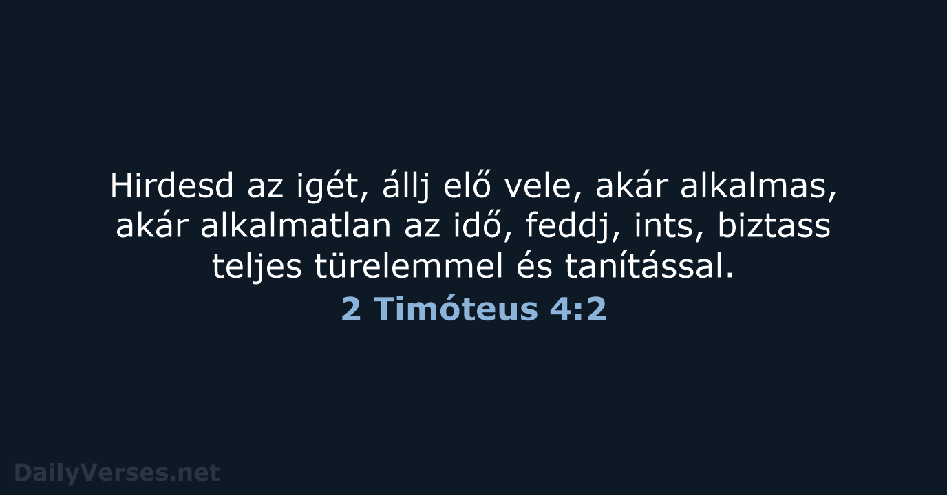 2 Timóteus 4:2 - UF