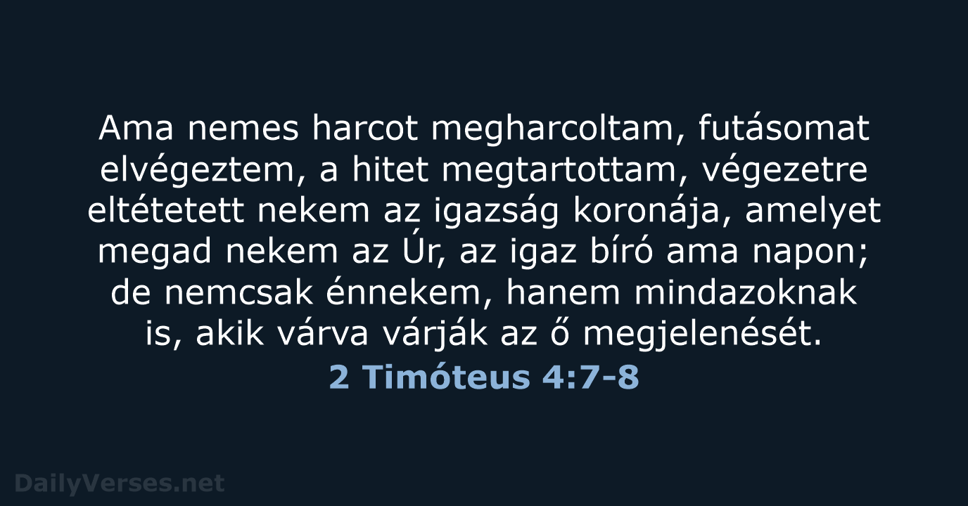 2 Timóteus 4:7-8 - UF