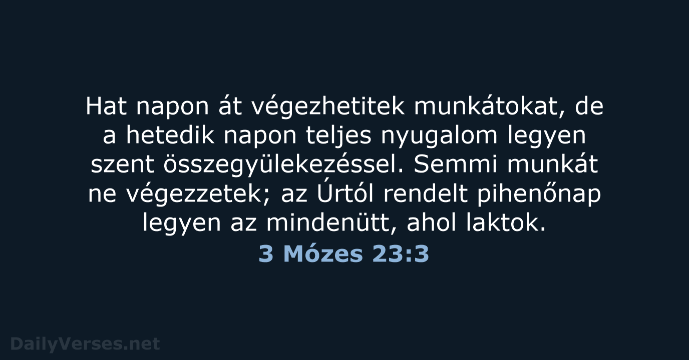 3 Mózes 23:3 - UF