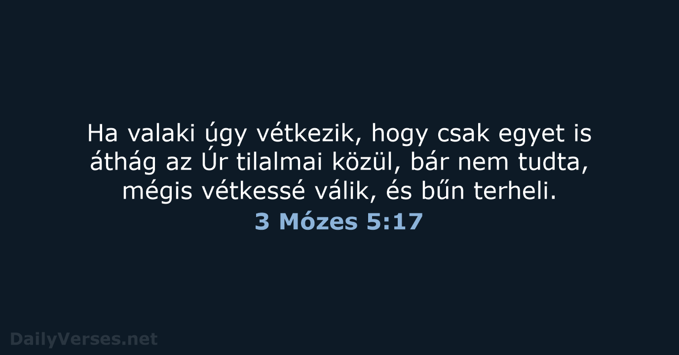 3 Mózes 5:17 - UF