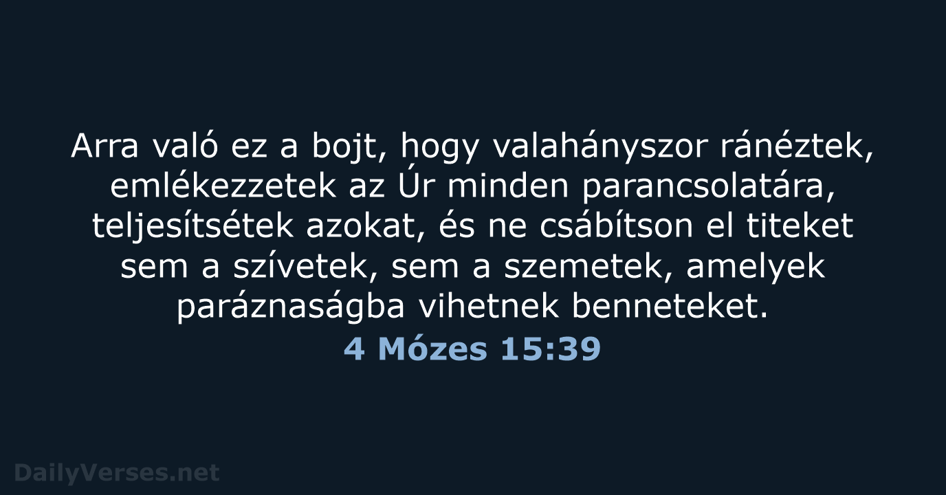 4 Mózes 15:39 - UF