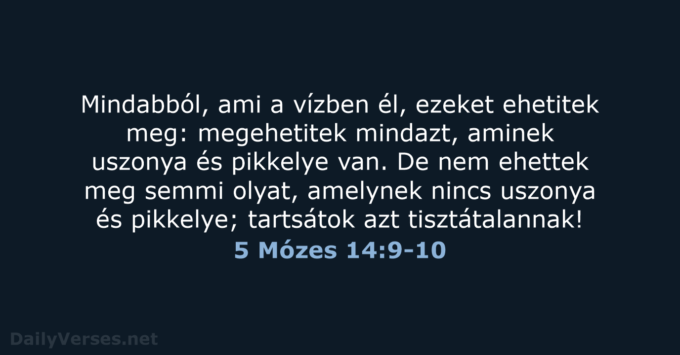 5 Mózes 14:9-10 - UF