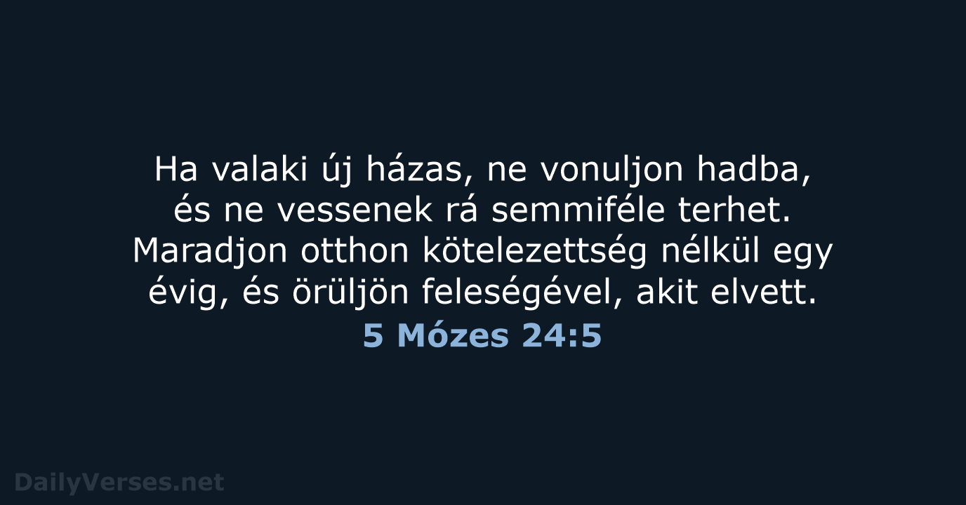 5 Mózes 24:5 - UF