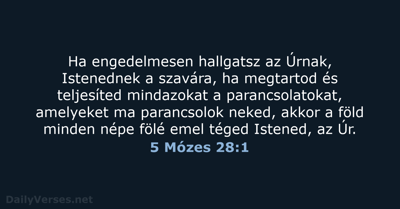 5 Mózes 28:1 - UF