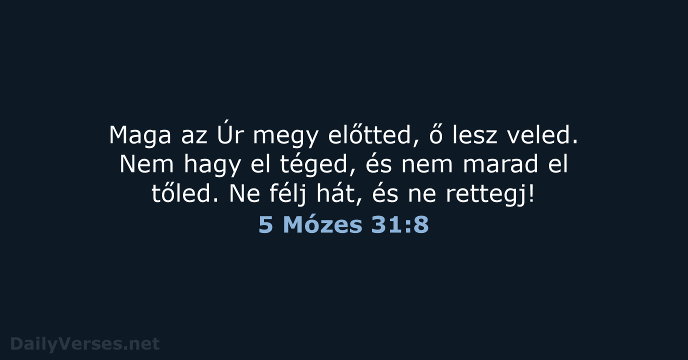 5 Mózes 31:8 - UF