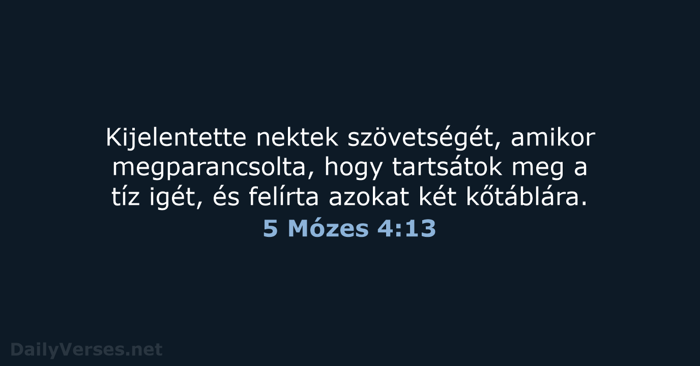 5 Mózes 4:13 - UF