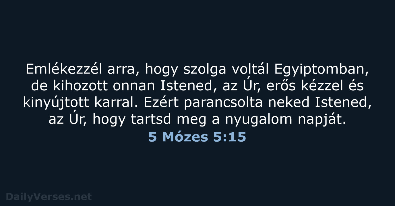 5 Mózes 5:15 - UF