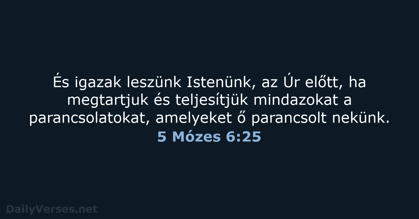 5 Mózes 6:25 - UF