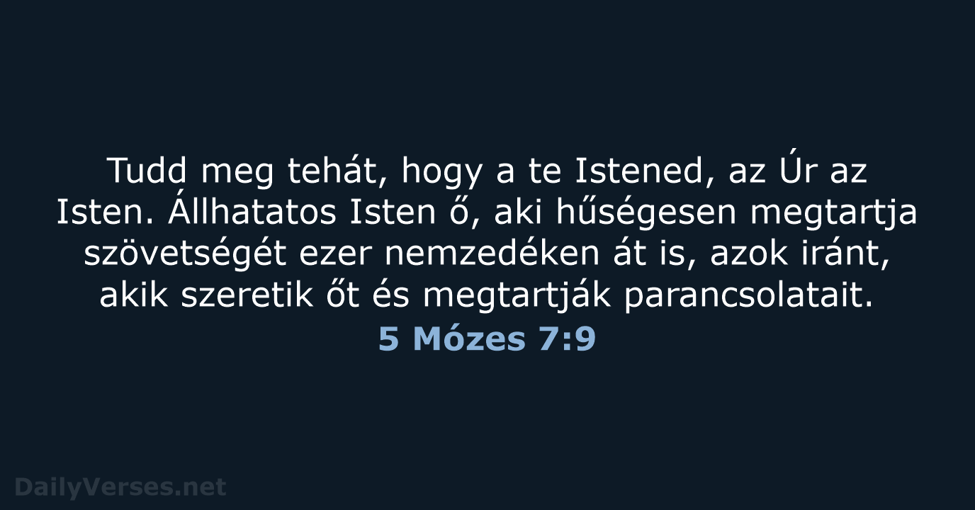 5 Mózes 7:9 - UF