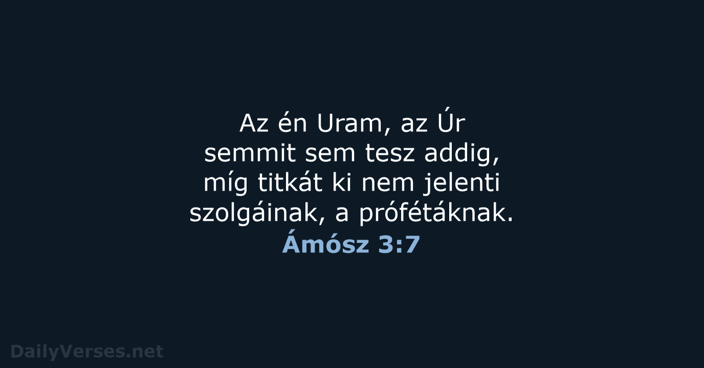 Ámósz 3:7 - UF