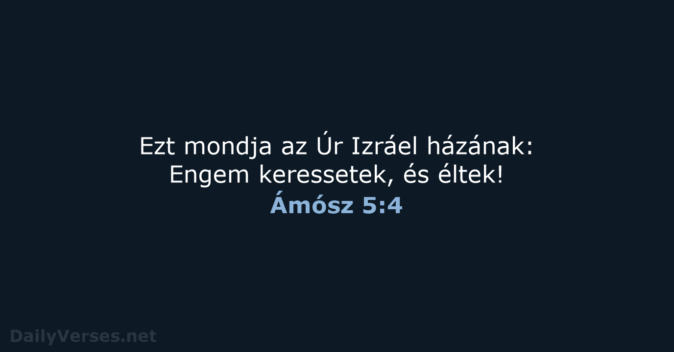 Ámósz 5:4 - UF