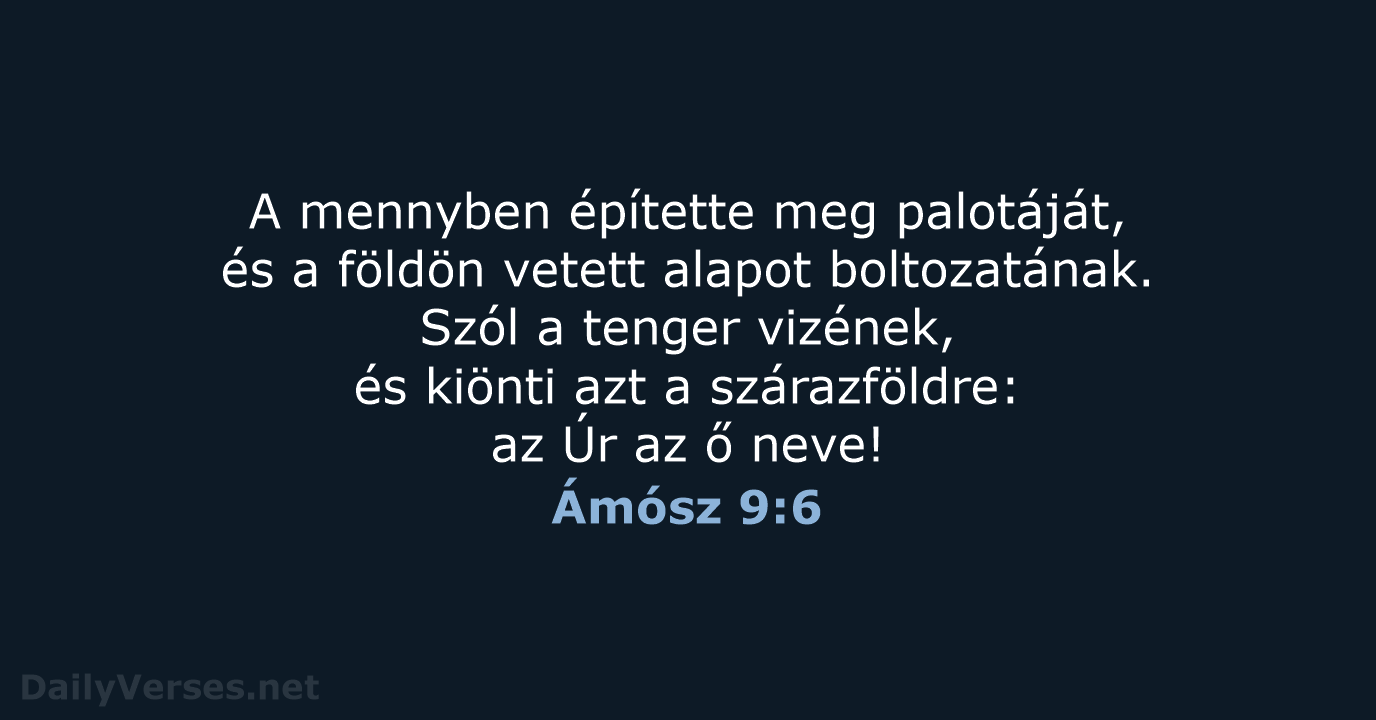 Ámósz 9:6 - UF