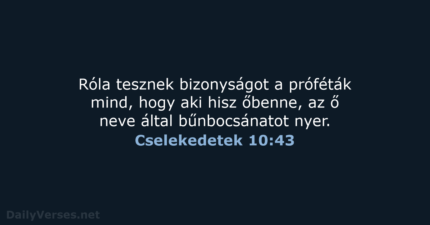 Cselekedetek 10:43 - UF