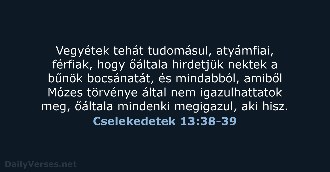 Cselekedetek 13:38-39 - UF