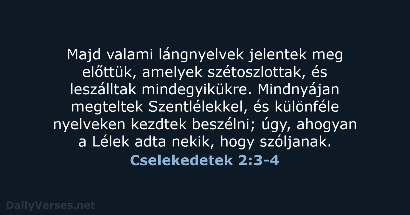 Cselekedetek 2:3-4 - UF