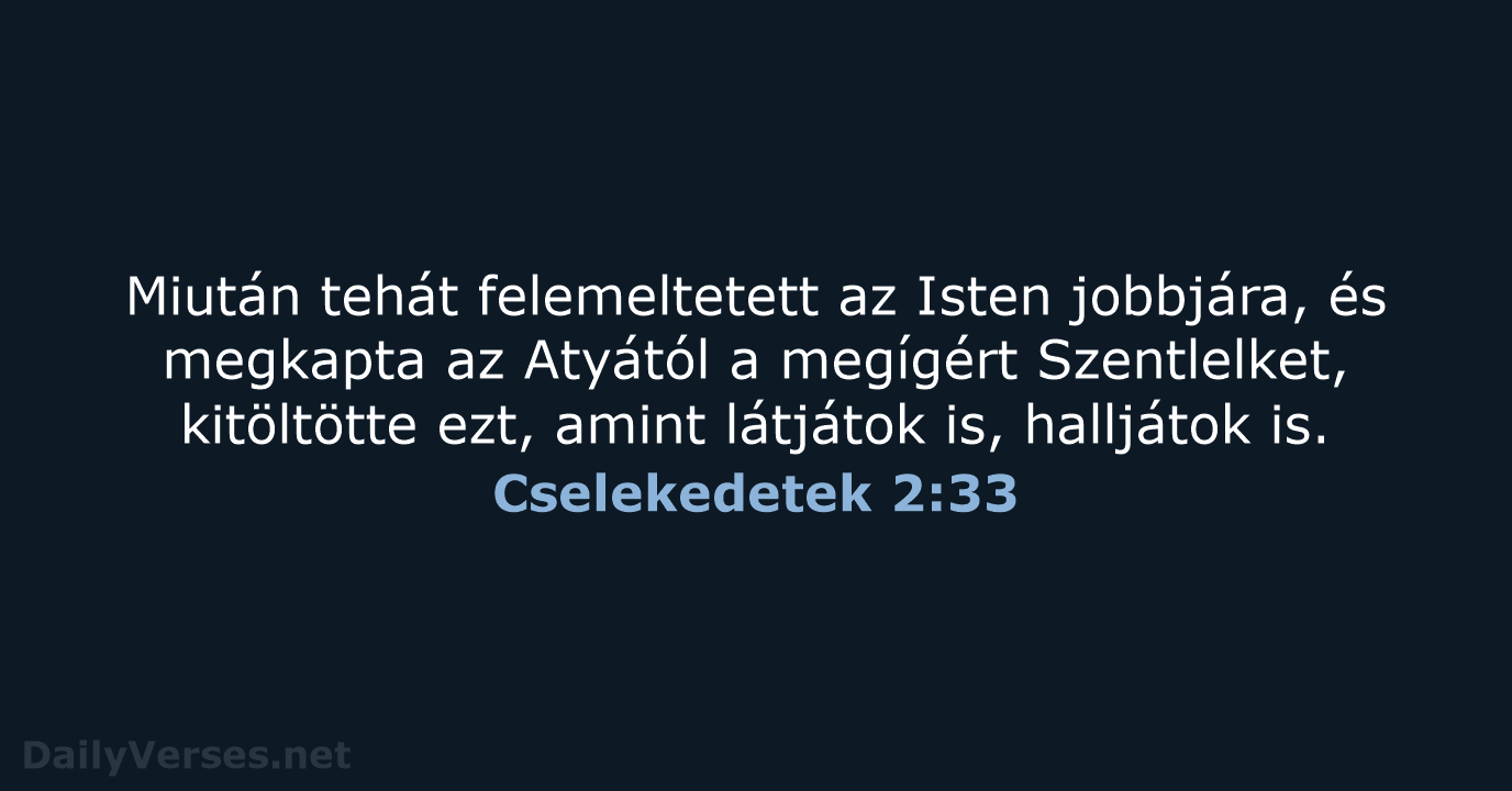 Cselekedetek 2:33 - UF