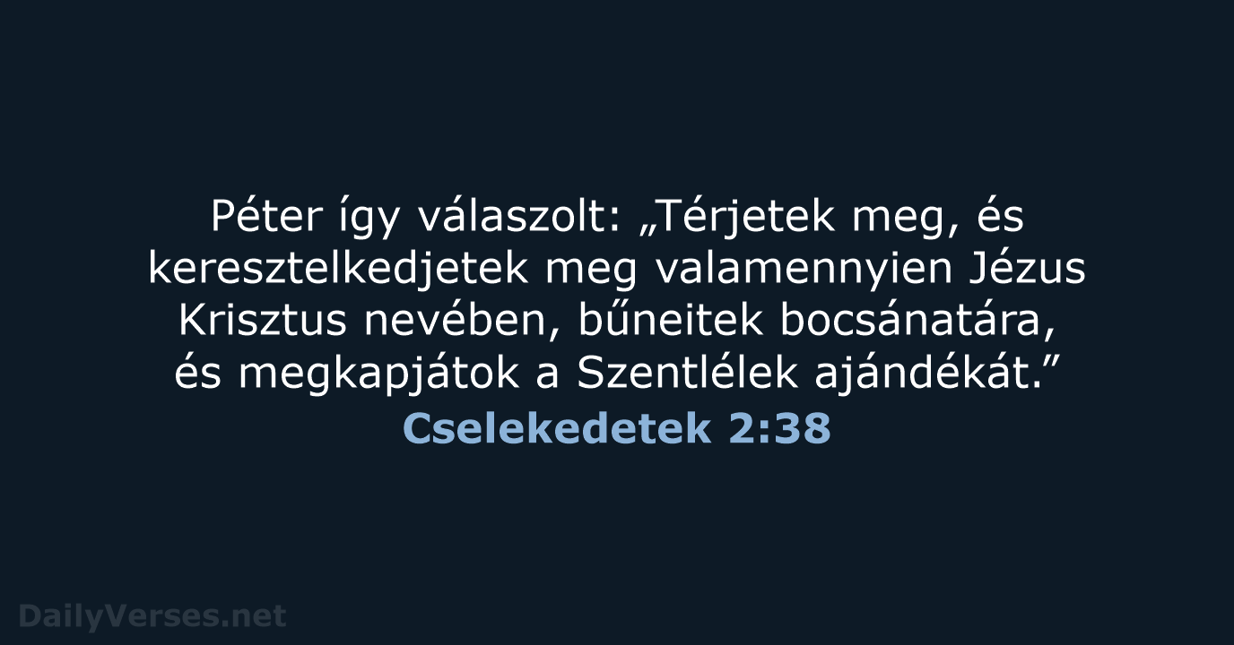 Cselekedetek 2:38 - UF