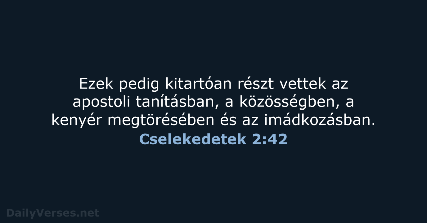 Cselekedetek 2:42 - UF