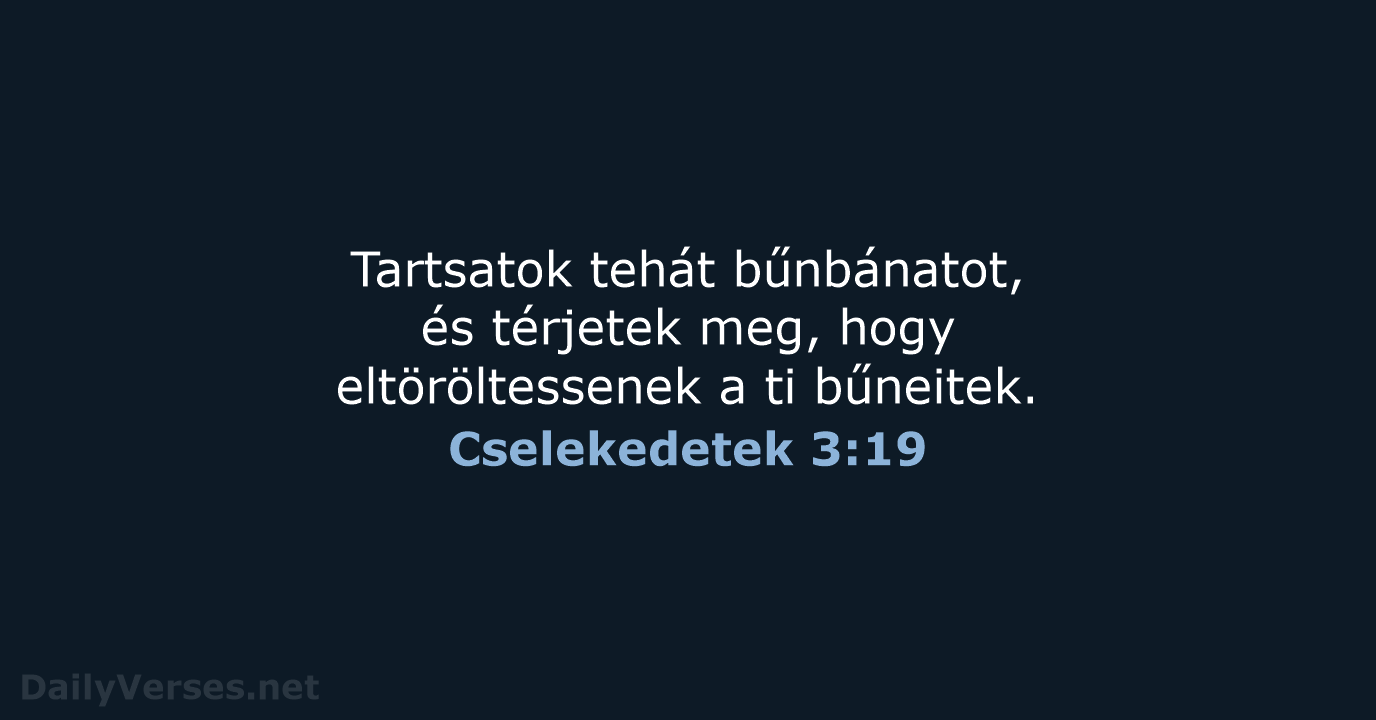 Cselekedetek 3:19 - UF