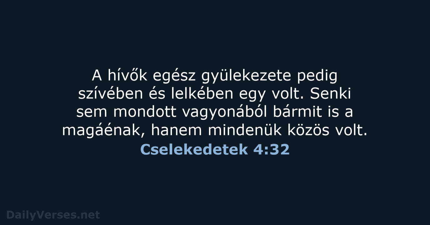 Cselekedetek 4:32 - UF