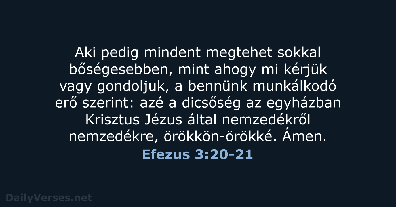 Efezus 3:20-21 - UF